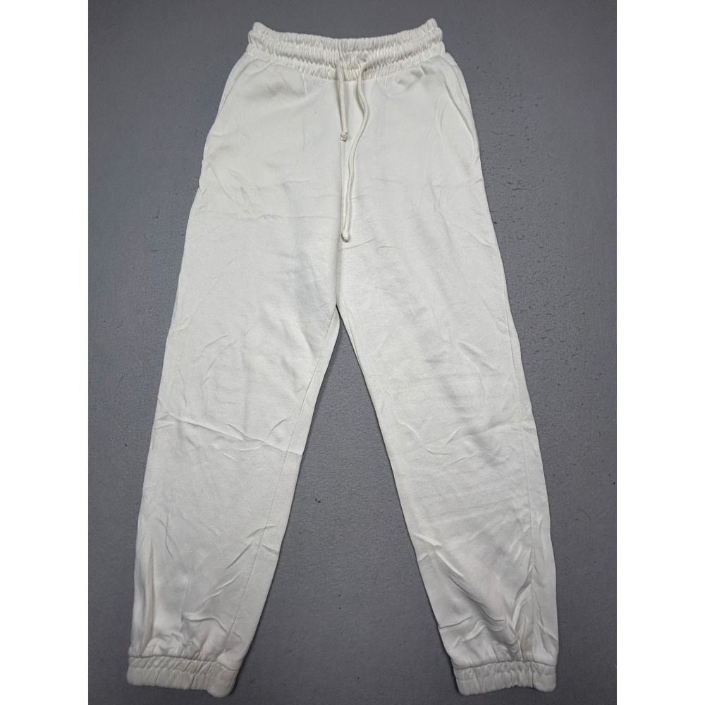 Zara Joggers Fleece Off White Size Small Womens